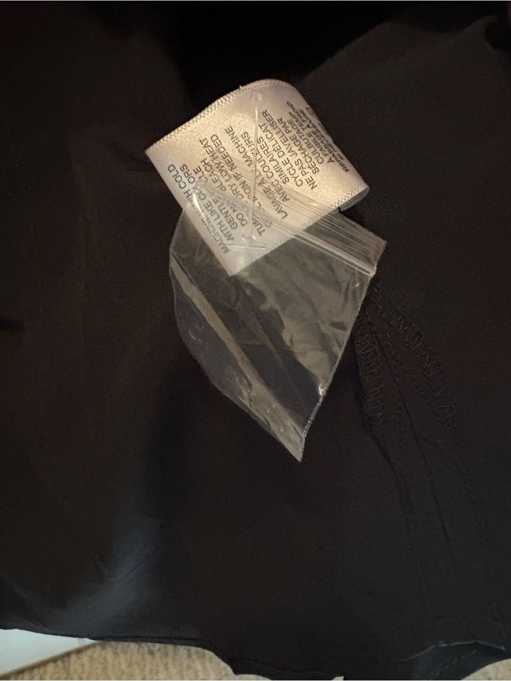 Modern Works Black Ruched Button-Down Shirt - Picture 4 of 5